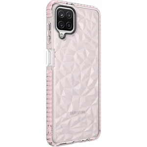 Samsung Galaxy A12 Kılıf Bumper Şeffaf Buzlu Kapak Pembe