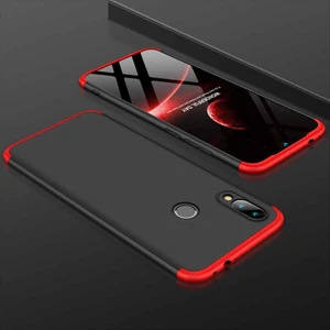 Huawei P Smart 2019 Kılıf   Ays Kapak Siyah - Kırmızı