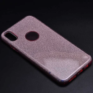 Apple iPhone Xs Max 6.5 Kılıf Simli Parlak Shining Kapak Rose Gold