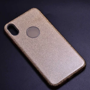 Apple iPhone Xs Max 6.5 Kılıf Simli Parlak Shining Kapak Gold