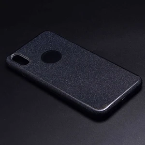 Apple iPhone Xs Max 6.5 Kılıf Simli Parlak Shining Kapak Siyah