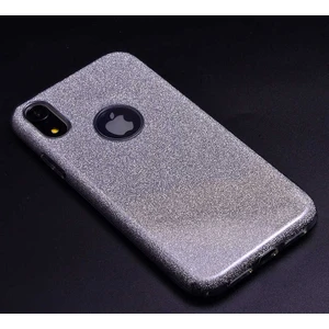 Apple iPhone Xr 6.1 Kılıf Simli Parlak Shining Kapak Gümüş