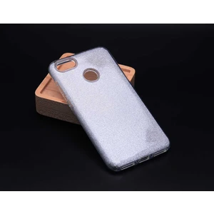 Huawei Y7 2018 Kılıf Simli Parlak Shining Kapak Gümüş
