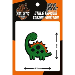 Ütü Ile Yapışan Dokuma Arma Patch, Renkli Dinazor