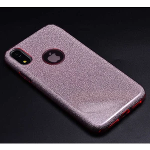 Apple iPhone Xr 6.1 Kılıf Simli Parlak Shining Kapak Rose Gold