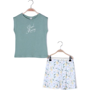 Kız Çocuk Kısa Kollu Pijama Takımı