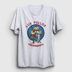Unisex Beyaz Los Pollos Hermanos Breaking Bad T-Shirt