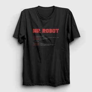 Unisex Siyah Sudo Hacker Mr Robot T-Shirt