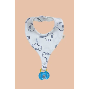 e&f Store Emzik Tutucu Mama Önlüğü - Dinazor Desenli %100 Pamuk Kumaş