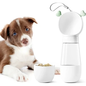 Kedi Köpek Taşınabilir Çift Hazneli Seyahat Için Mama Kabı ve Taşınabilir Suluk