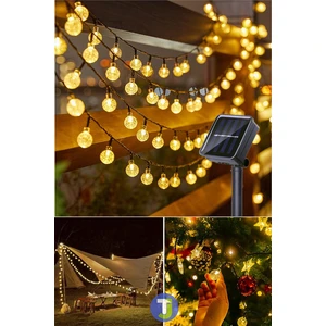 20 Top Ledli Solar Kristal Bahçe Dekorasyon Aydınlatma Sarı Işık Güneş Enerjili