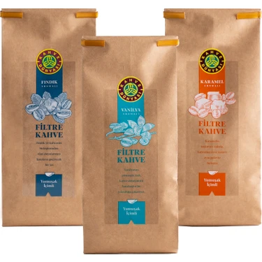 Kahve Dünyası Aromalı Filtre Kahve 250 gr x 3'lü ( Vanilya - Fındık - Karamel