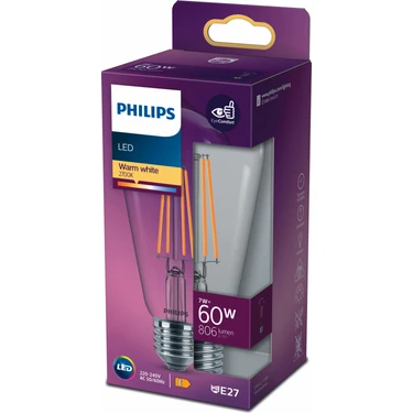 PHILIPS FILAMENT 60W ST64 AMPUL SARI IŞIK