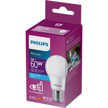 PHILIPS LED 8-60W AMPUL 6500K BEYAZ