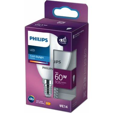 PHILIPS LED AMPUL 60W E14 İNCE DUYLU BEYAZ