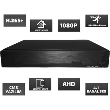 Picam 4 Kanal AHD DVR 1080N Xmeye Hibrit Kayıt