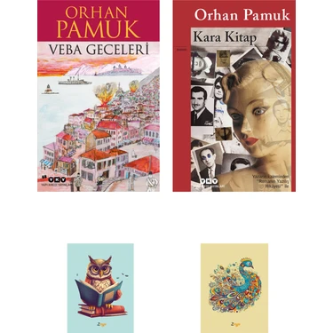 Orhan Pamuk Romanları - Kara Kitap - Veba Geceleri  -  Defterli Set - Orhan