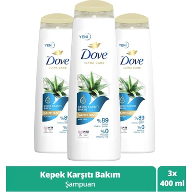 Dove Ultra Care Saç Bakım Şampuanı   Karşıtı Bakım Aloe Vera 400 ml X3