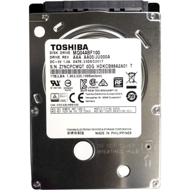 Toshiba Toshıba Mobile Thin HDD 1tb 2.5&quot; Sata Notebook Harddisk