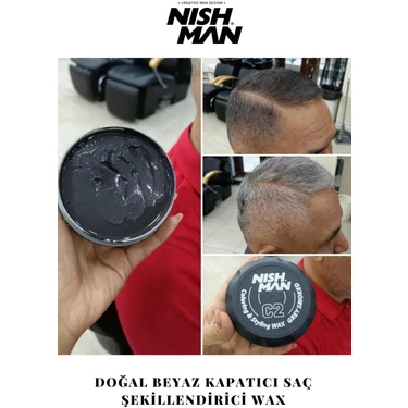 Nıshman C2 Saç Şekillendirici Beyaz Kapatıcı Wax /  70 Doğal Beyaz Kapama 100