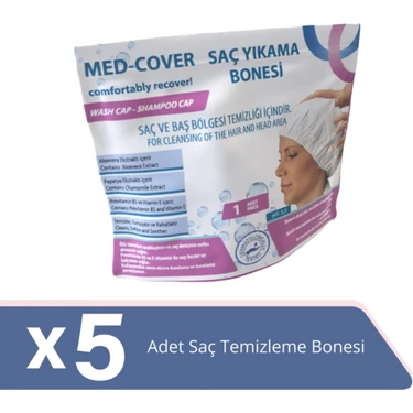 Med Cover Medcover Med-Cover Saç Yıkama Bonesi 1x5'Li