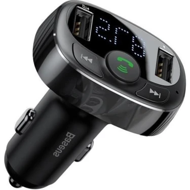 Baseus Bluetooth Fm Transmitter USB Micro Araç Çakmak Şarj