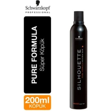 Süper Tutucu Schwarzkopf Silhouette Köpük 200 ml Ağırlık Yapmayan ve Kolay Fırçalanabilir