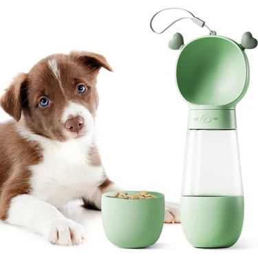 Fogy Kedi Köpek Taşınabilir Çift Hazneli Seyahat Için Mama Kabı ve Taşınabilir