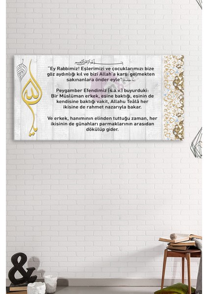 Ayeti Kerime Hadisi Şerif Dini Islami Hat Kanvas Tablo (7 Farklı Ölçü) fiyatları