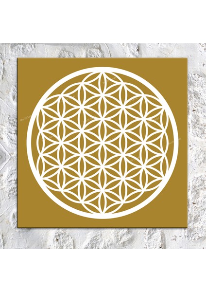 Yaşam Çiçeği Kutsal Geometri Sri Yantra Kanvas Tablo fiyatları