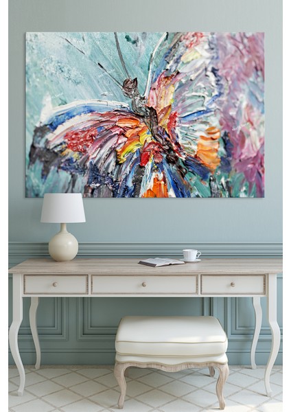 Kelebek Etkisi Yağlıboya Görünümlü Kanvas Tablo fiyatları