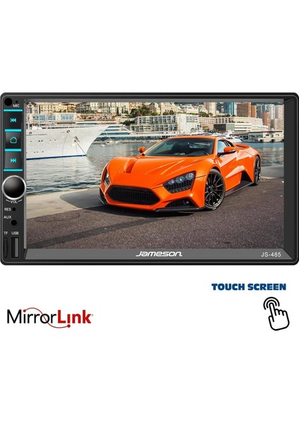 Double Teyp 7" 4X45W Mirrorlink Bt/usb/sd/fm/aux Kameralı JS-485