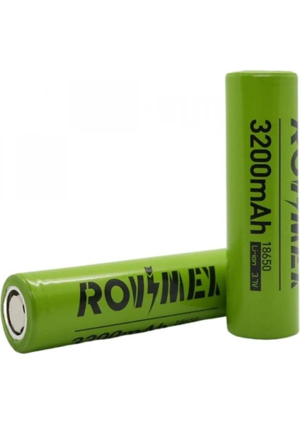 Rovimex 18650 3.7V 3200mAh 3C Şarj Edilebilir Li-ion Pil