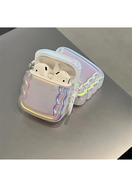 Airpods 1. ve 2. Nesil Uyumlu Hologram Zigzaglı Kılıf