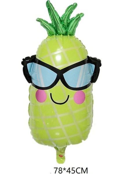 Tropical Hawaiian Summer Pineapple Ananas Şekilli Süpershape Folyo Balon 1 Adet