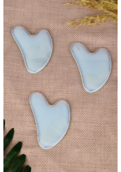 Opalit Face Roller & Kalp Gua Sha Ikili Yüz Masaj Seti