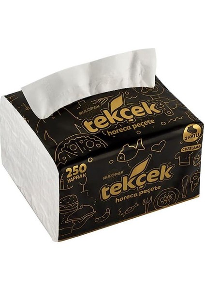Tekçek Horeca Dispenser Peçete 2 Katlı 250 Yaprak 24'lü Paket