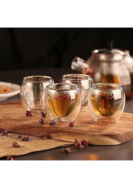 (M)1 Pcs Çift Duvar Shot Glass Çift Duvar Espresso Kahve Kupası (Yurt Dışından) modelleri