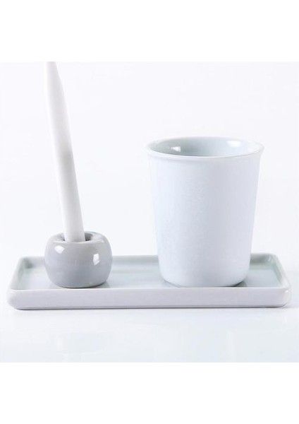 2pcs/1set Rectangle Porcelain Trays Bathroom Storage Trays Ceramic Base Sanitary Storage Pallet Food Serving Tray For Ktv Hotel.storage Trays(S) (Yurt Dışından) fırsatları