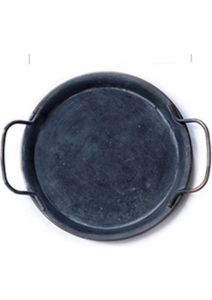 Retro Metal Plate With Handcrafted Round Wright Vintage Storage Bread Tray Home Decoration Garden Restaurant.storage Trays(S) (Yurt Dışından)