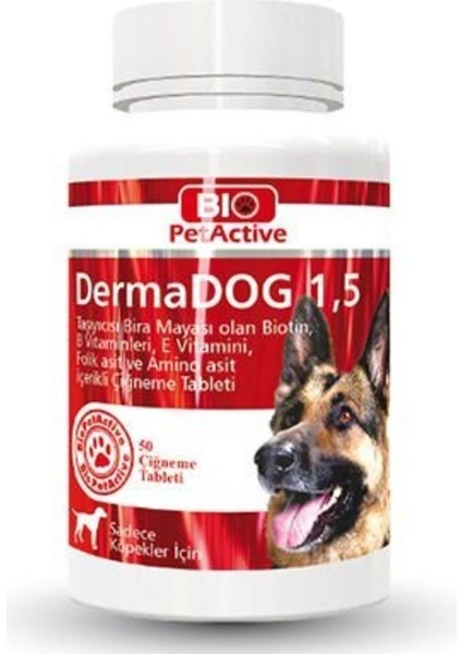 Dermadog Orta Irk Köpekler Için Sarımsaklı Maya Tableti 50 Adet 75 gr