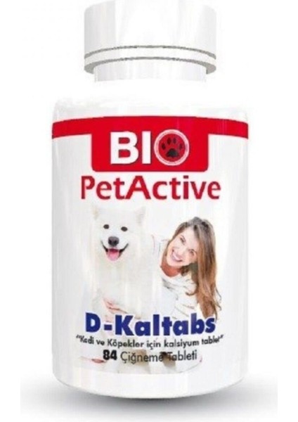 Biopetactive D-Kaltabs 84 Tablet Kedi ve Köpek Kalsiyum Tablet fiyatları