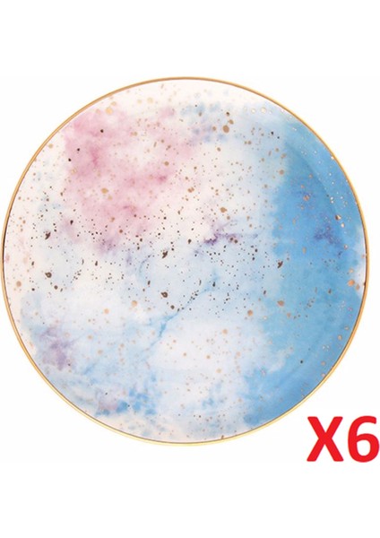 Cosmos Desen Düz Tabak 24CM 6'lı 04ALM006669