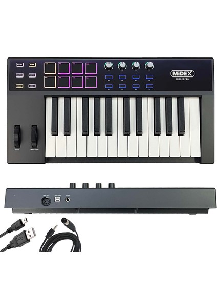 Stüdyo Ekipmanları Midi Live Paket-3 Ses Kartlı Mikser Midi Klavye CX1 Mikrofon Kulaklık