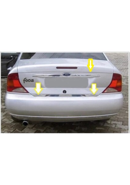 Ford Focus 1 Sedan Uyumlu Krom Bagaj Alt Çıta ve Bagaj Çıtası Seti 1998-2005