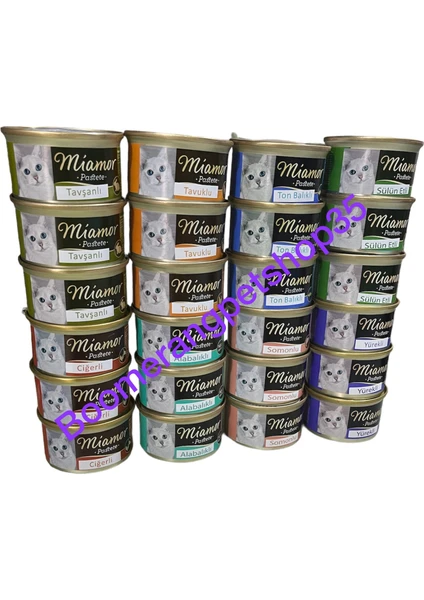 Pastete Ezme Konserve Kedi Maması Karışık Paket 24X85GR