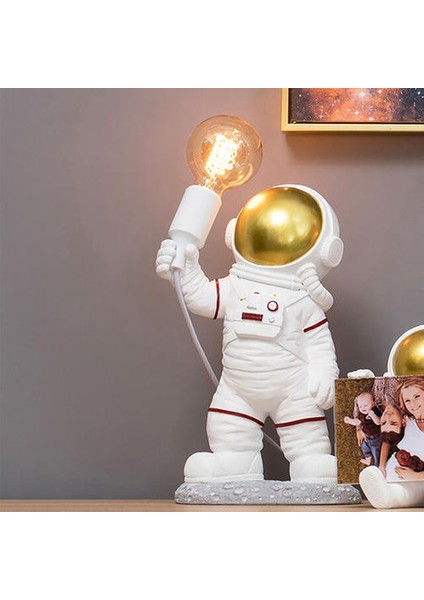 Nordic Seletti Astronot Masa Lambaları Reçine Masa Lambası Yatak Odası Lamba Ev Dekorasyon Oturma Odası Dekor Uzay Adam | LED Masa Lambaları (Yurt Dışından)
