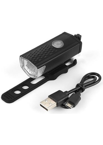 Bisiklet Işık USB Şarj Edilebilir 300LÜMLER 3 Mod Bisiklet Lambası Işık Ön Far Bisiklet Işıkları Bisiklet Aksesuarları (Beyaz Kuyruk Işığı) (Yurt Dışından)