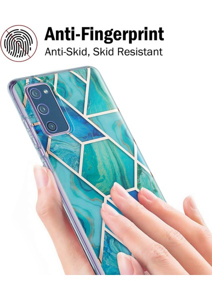 Mermer Deseni Telefon Kapağı Kılıfı Samsung Galaxy S20 Fe 4g/fe 5G/S20 LITE/S20 Fe 2022 (Yurt Dışından)