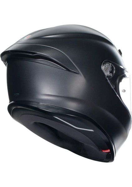 K6 S Mono Matt Black Kapalı Kask